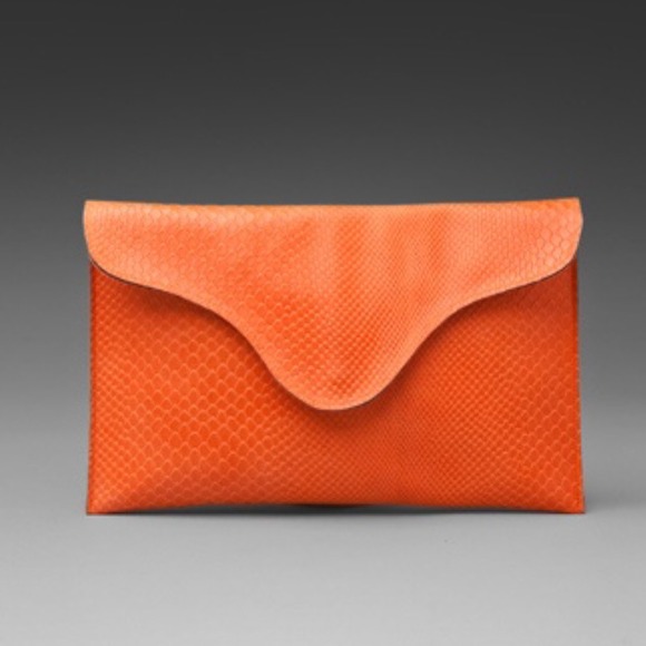 J.J. Winters Large Envelope Clutch (Orange)