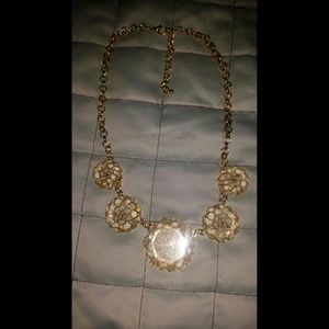 Gold flowered necklace