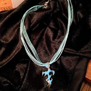 CLOSET CLOSING - Flaming Cross Necklace