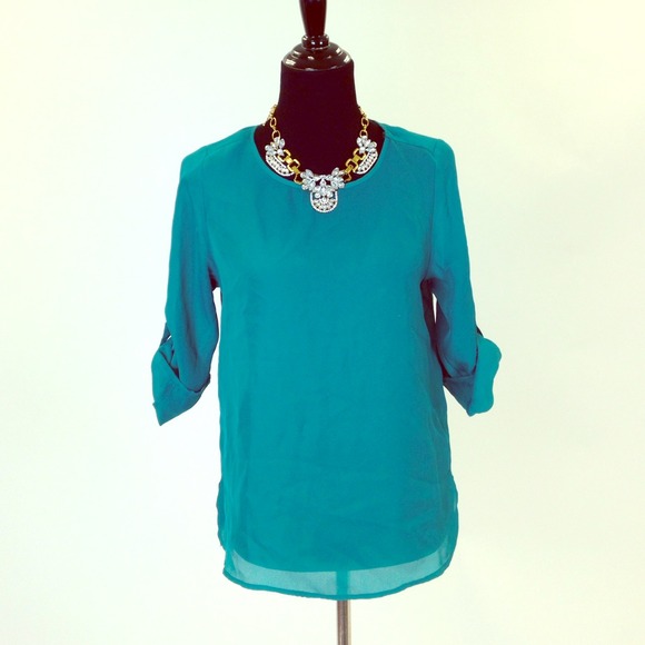 Love Culture Tops - Love Culture Teal/Green Blouse