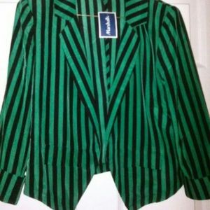 Green and Black Lighweight Blazer