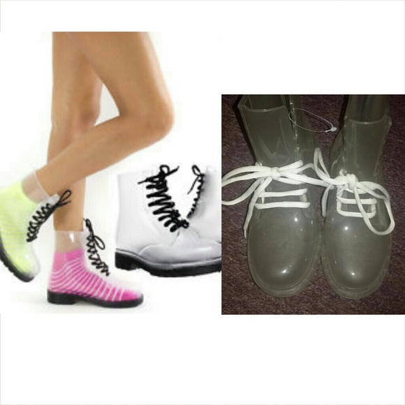 Clear Combat Boots