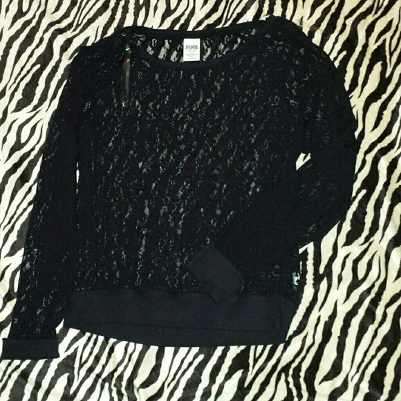 Victoria's secret PINK lace tee nwot