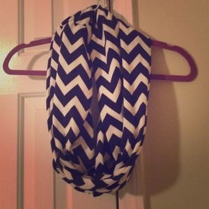 Navy chevron scarf