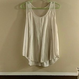 OFF WHITE SHEER TRIBAL TOP!