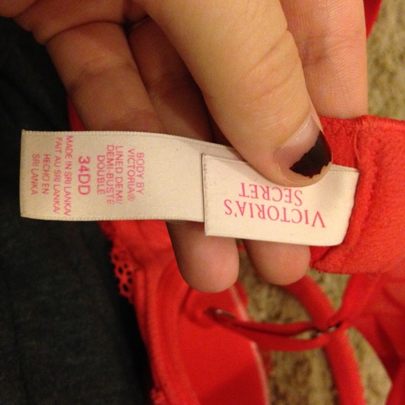 34DD Coral colored Body by Victoria Lined Demi - Picture 4 of 4