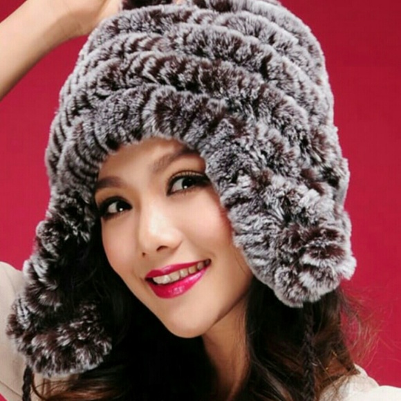 Real Rabbit Fur Knitted Beanie