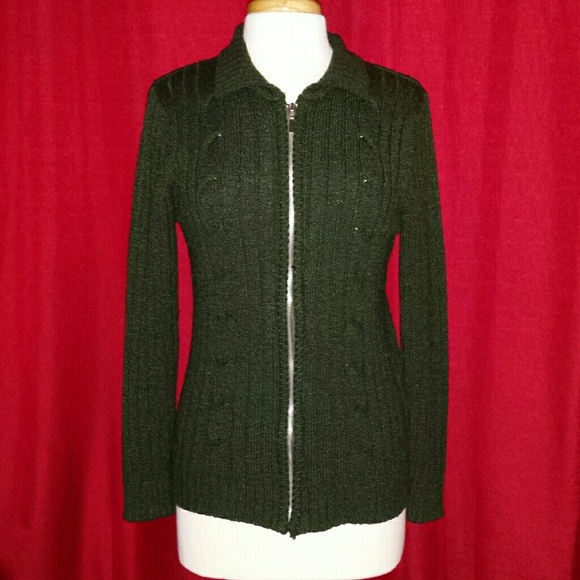 Dark green cardigan