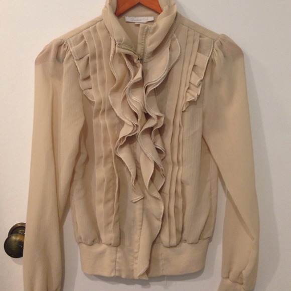 Tan ruffled Charlotte Russe jacket