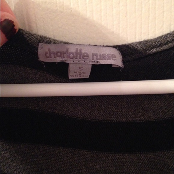 Charlotte Russe cotton grey and black dress - Picture 3 of 3