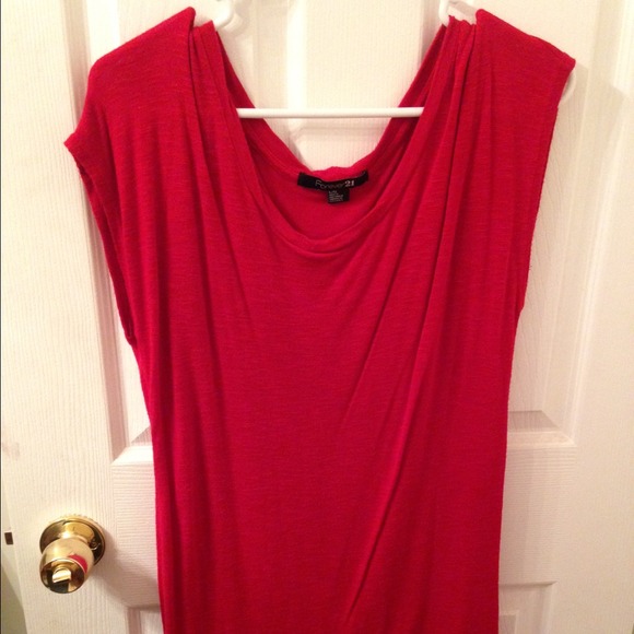 Vibrant Red Forever 21 small dress - Picture 1 of 3