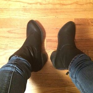 Madden girl-black pari boots.