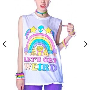 🔴SOLD🔴 Jac Vanek Lets Get Weird Muscle Tee 👽🌀