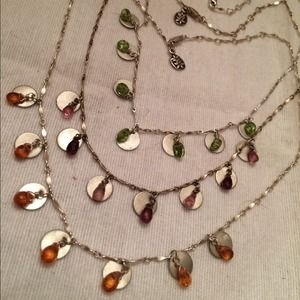 Sterling and stones necklaces.
