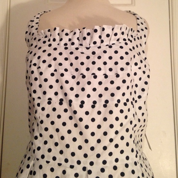 NWT White & Black polka dot pinup dress size 14p - Picture 2 of 4