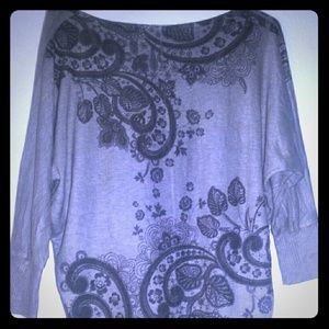 Forever 21 Greyish purple bat winged top