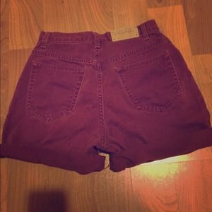 High waisted denim shorts