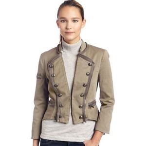 BCBG Distressed Military Jacket