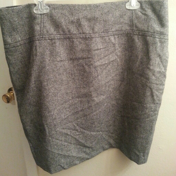 Black herringbone skirt