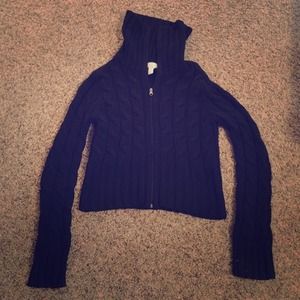 Thick black zip sweater