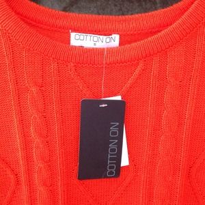 Orange oversized sweater