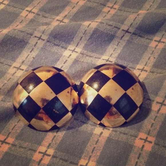 Checkered earrings