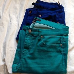 2 pairs of Skinny Colored Pants