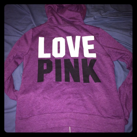 Victoria secret pink zip up hoodie sz small