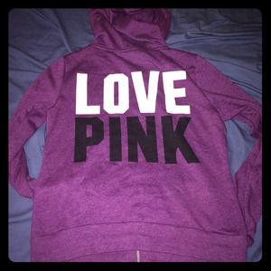 Victoria secret pink zip up hoodie sz small