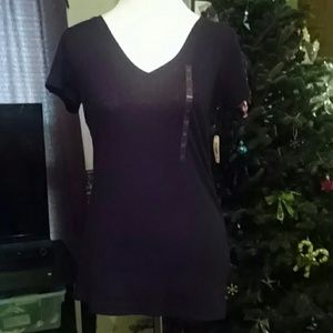 VS black v neck w lace back