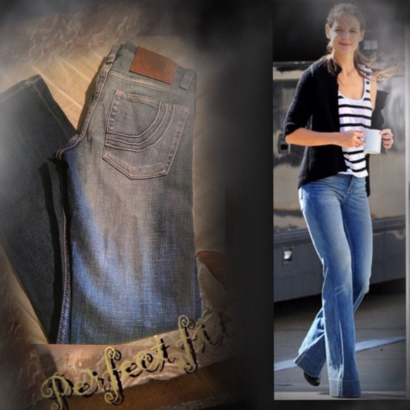DESIGNER RED HIGH WAISTED JEANS W/PINK STITCHING