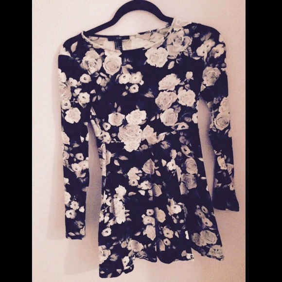Black and White Floral Dress