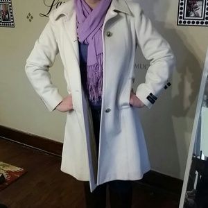 Winter White Wool/Cashmere Coat