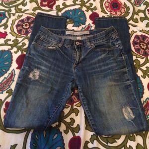 Slouchy Slim Distressed Jeans