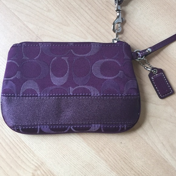 Purple Coach Wristlet