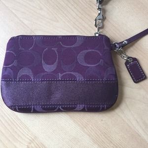 Purple Coach Wristlet