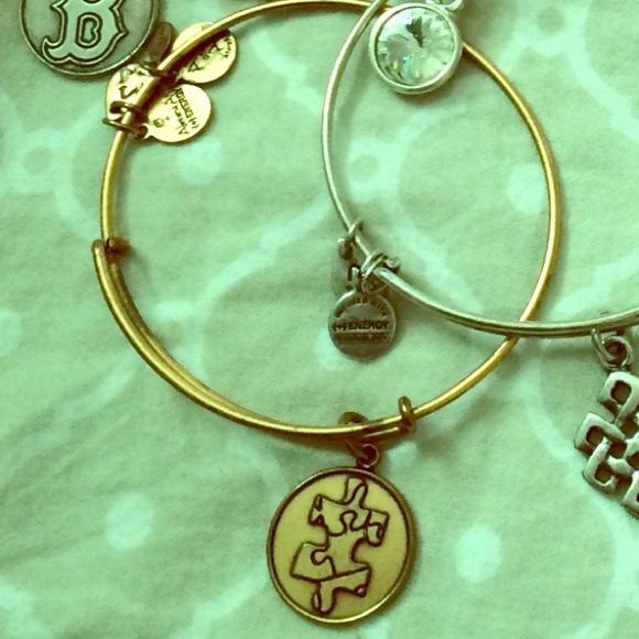 Puzzle piece for Autism Alex and Ani gold
