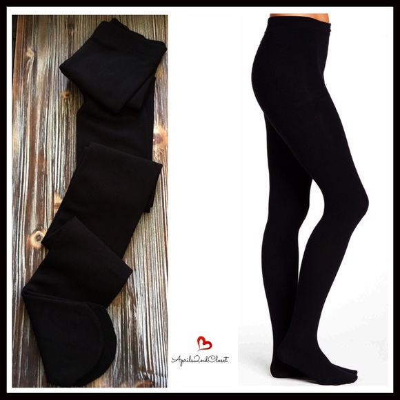 Black Fleece Lined Leggings & Tights - Picture 7 of 8