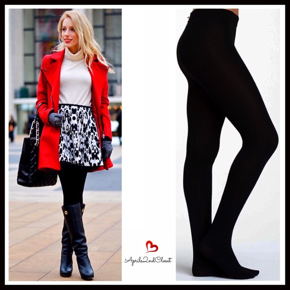 Black Fleece Lined Leggings & Tights - Picture 5 of 8