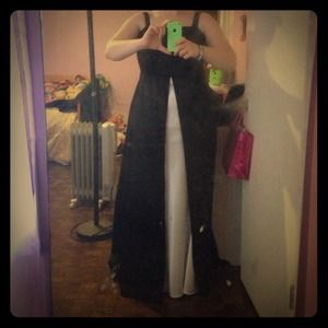 So 14 blk &white formal. Black overlay.custom made