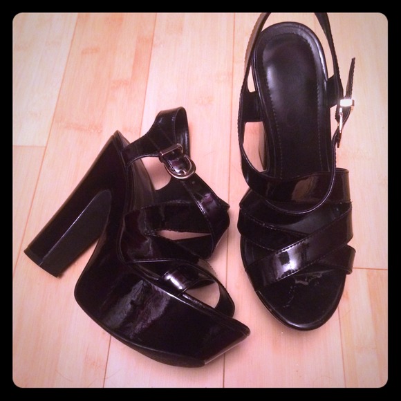 Black Patent Leather Heels