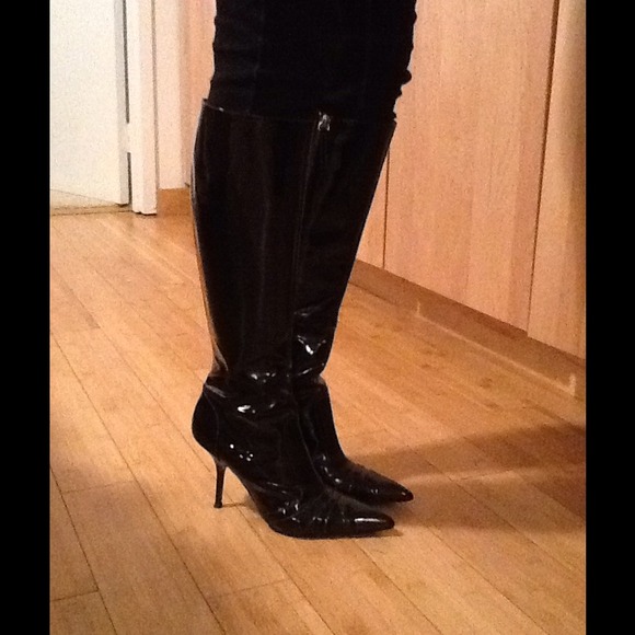 Gianfranco Ferre patent leather boots
