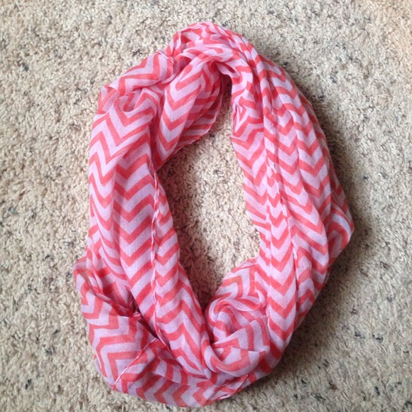 New! Raspberry Chevron Infinity Scarf