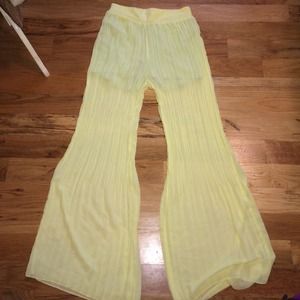 Yellow palazzo pants!