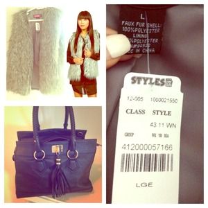 ✨Bundle! 1 purse, 1 faux fur coat✨