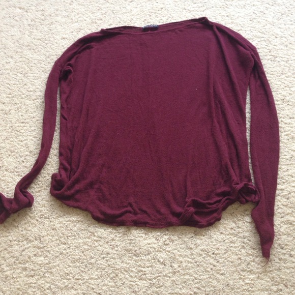 SOLD Brandy Melville maroon knitted long sleeve