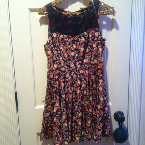 Flower skater dress