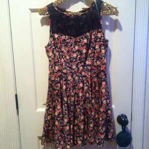 Flower skater dress