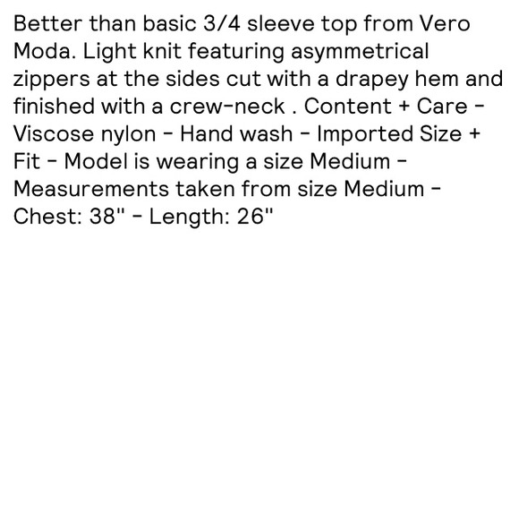 NWOT Vero Moda Fine Knit Top/Sweater - Picture 4 of 8