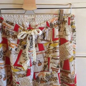 Mountain, ski themed pajama pants